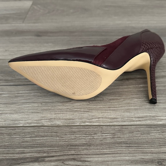 NEW in Box Nine West Behave Burgundy Patent Heels - Picture 9 of 10
